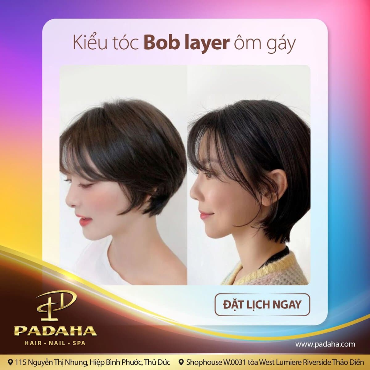 Kiểu tóc Bob layer ôm gáy