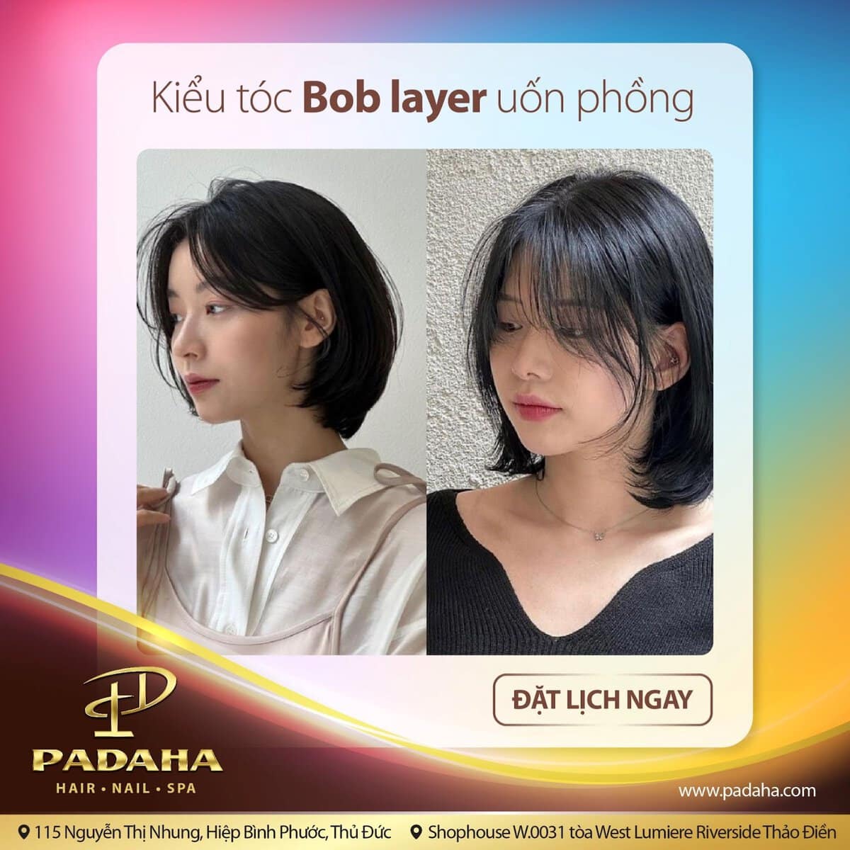 Kiểu tóc Bob layer uốn phồng