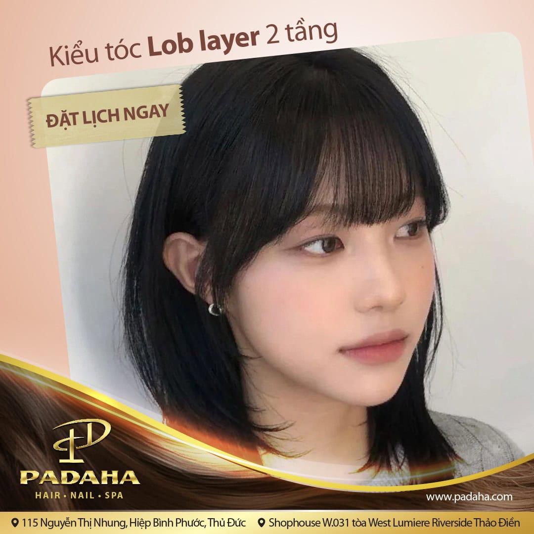 Kiểu tóc Lob layer 2 tầng