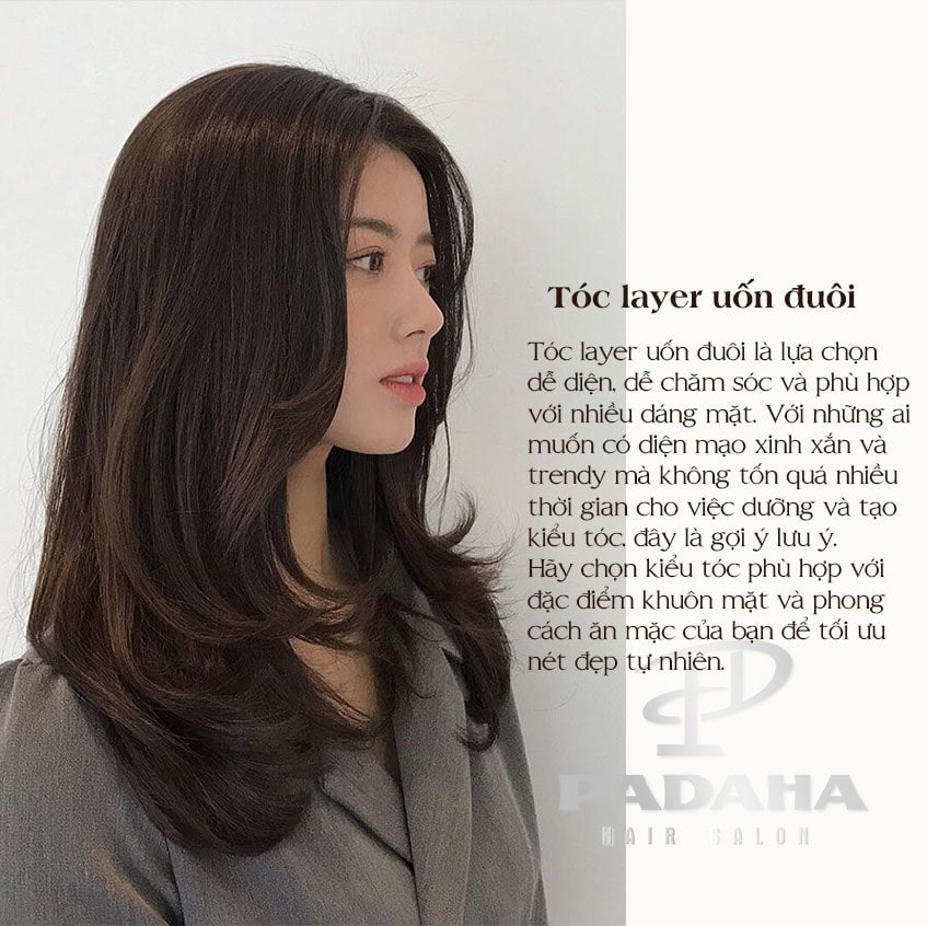 Kiểu tóc layer uốn đuôi