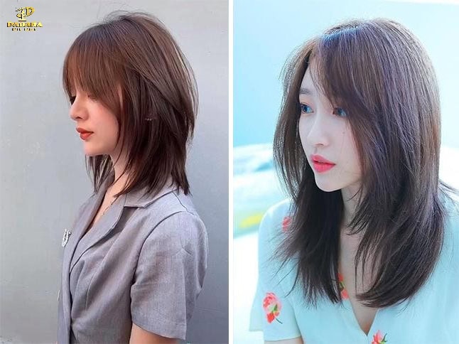 Tóc mullet uốn sóng nhẹ