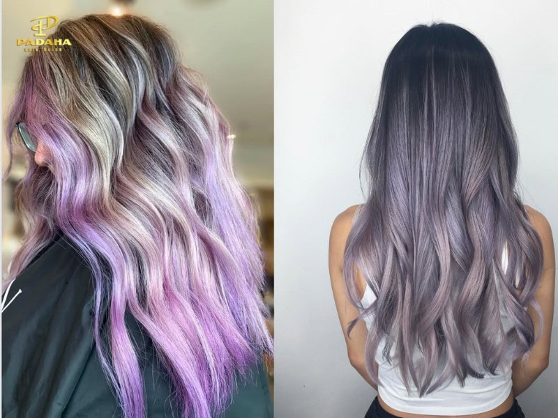 Balayage tím khói